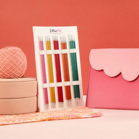 Набір шкарпеткових сталевих спиць KnitPro Zing Deluxe - Socks Kit, 15 см