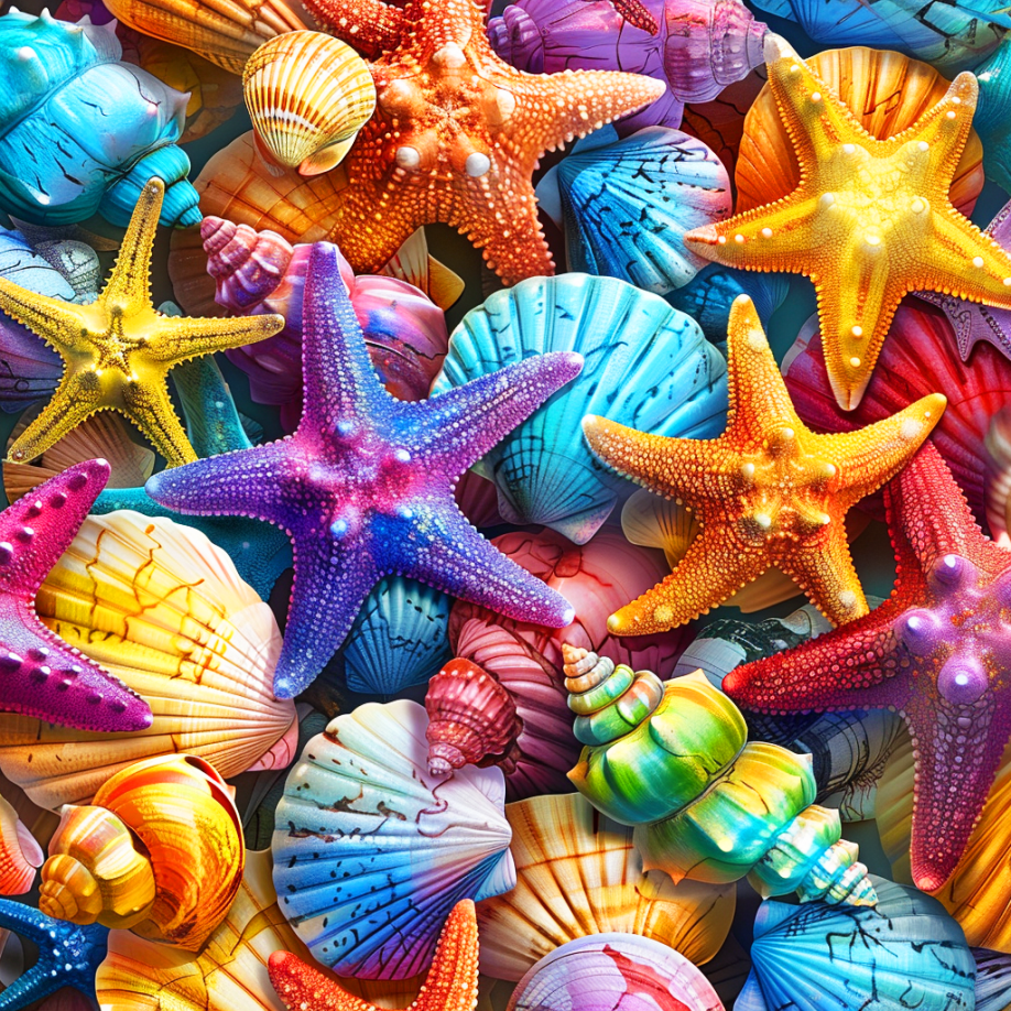 Кольорові морські зірки