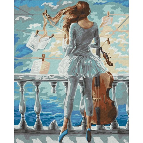 Картина по номерам - Музыкальная девочка