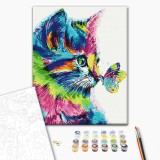 Картина за номерами - Котик у фарбі