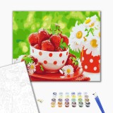Картина за номерами - Полуничний перекус