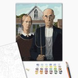 Картина за номерами - «Американская готика», Грант Вуд