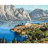 Картина за номерами "Місто біля моря" BS39991 40×50 см