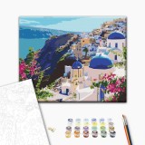 Картина за номерами - Пейзаж Санторіні