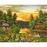 Картина за номерами - Атмосферний схід сонця