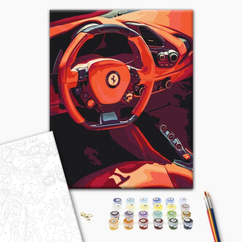 Картина за номерами - За кермом Ferrari