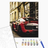 Картина за номерами - Яскравий Porsche