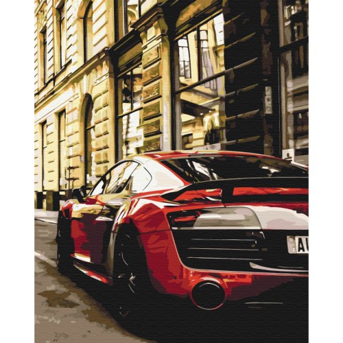 Картина по номерам - Яркий Porsche