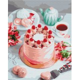 Картина за номерами - Рожевий десерт