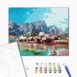 Картина за номерами - Містечко в кришталевих горах