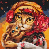 Картина за номерами - Сім'я котиків ©Маріанна Пащук