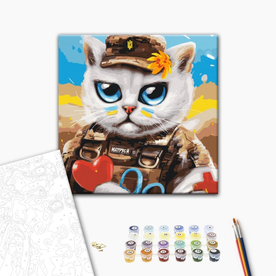 Картина по номерам - Котик врач ©Марианна Пащук