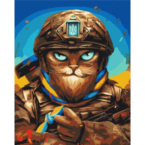 Картина по номерам - Мужественный Котик ©Марианна Пащук