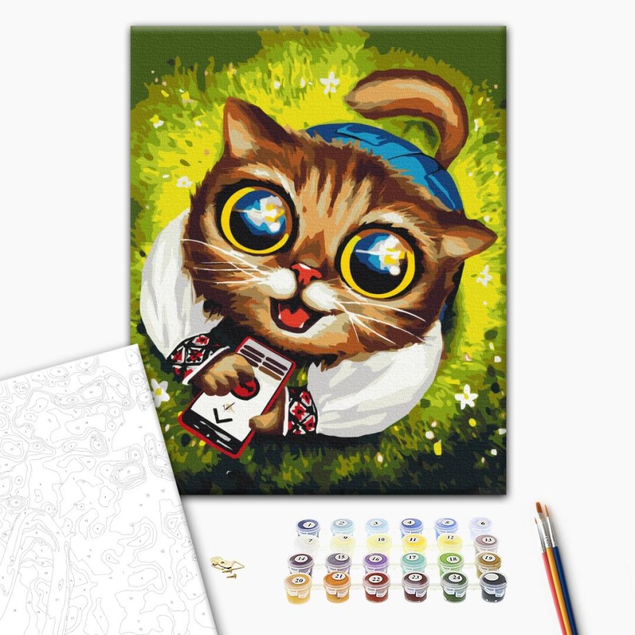 Картина по номерам - Котик из ПВО ©Марианна Пащук