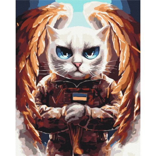 Картина по номерам - Котик Ангел ©Марианна Пащук