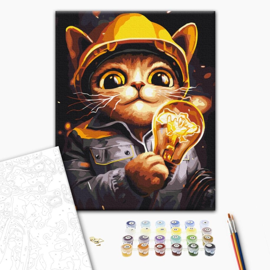 Картина по номерам - Котик Энергетик ©Марианна Пащук
