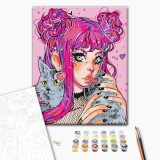 Картина по номерам - Кошачий взгляд @nila_art_art