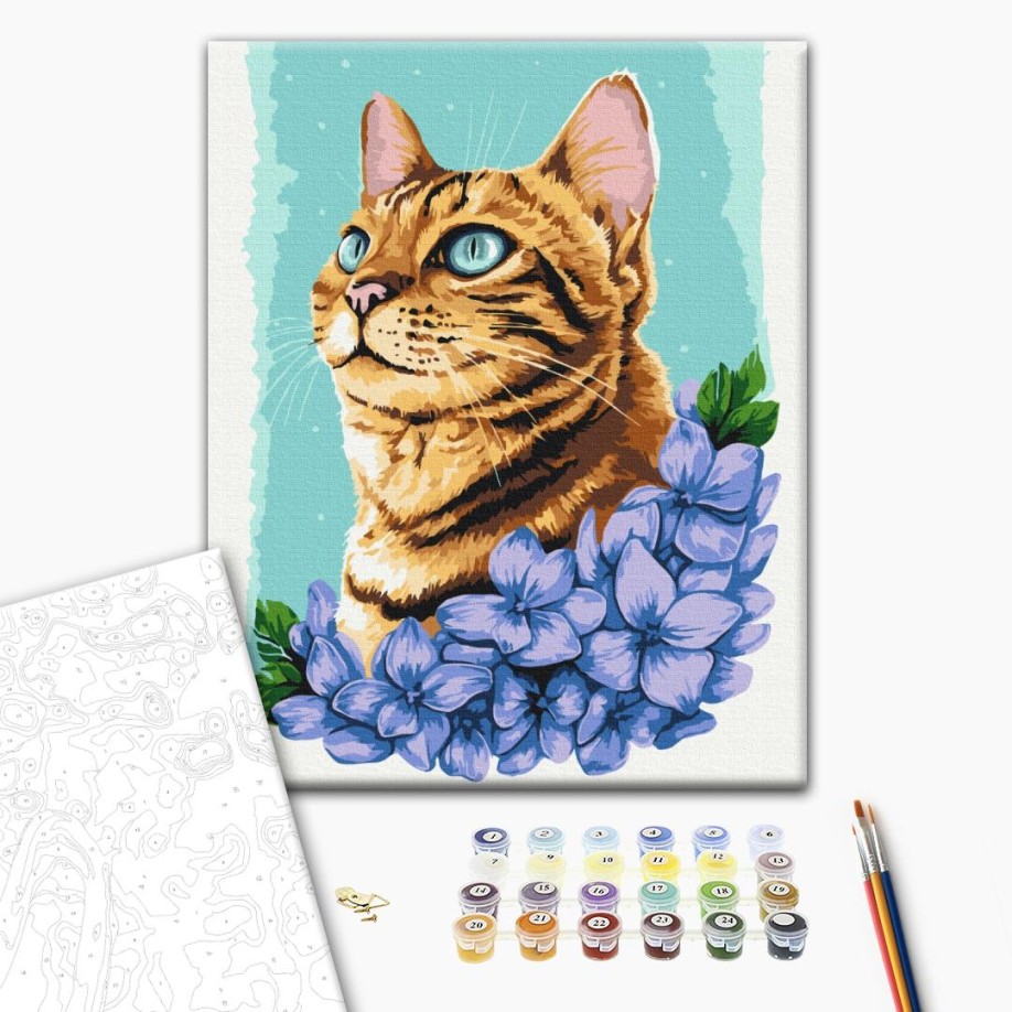 Картина по номерам - Лазурний котик © Anna Kuly