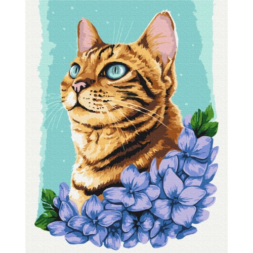 Картина по номерам - Лазурний котик © Anna Kuly