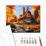 Картина за номерами - Хатинка осені