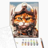 Картина по номерам - Котик головний пілот © Маріанна Пащук
