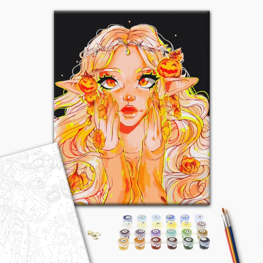 Картина по номерам - Осенняя ельфийка @ Nila_art_art