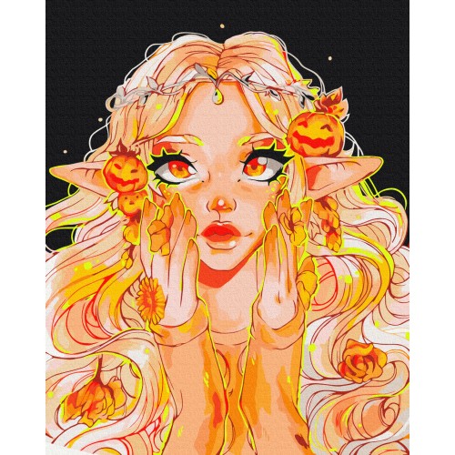 Картина по номерам - Осенняя ельфийка @ Nila_art_art