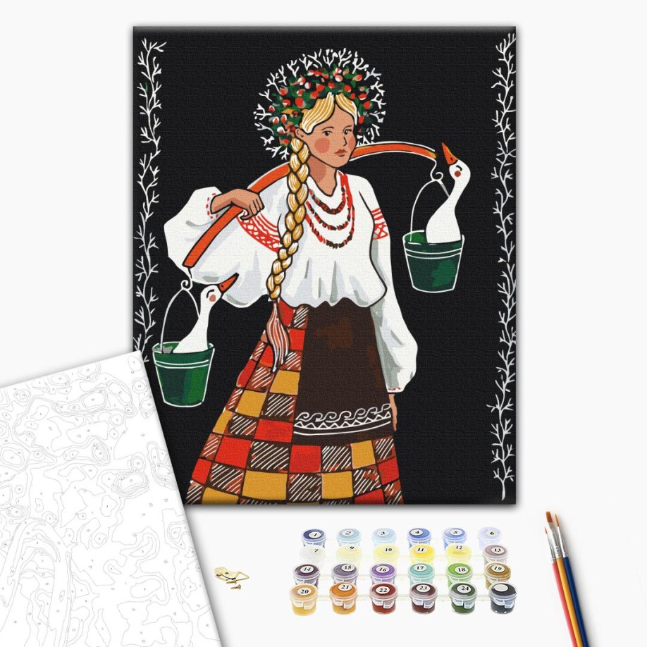Картина за номерами - Несе Аня гуси © ANNART