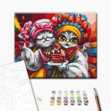 Картина по номерам - Кошки подружки © Марианна Пащук