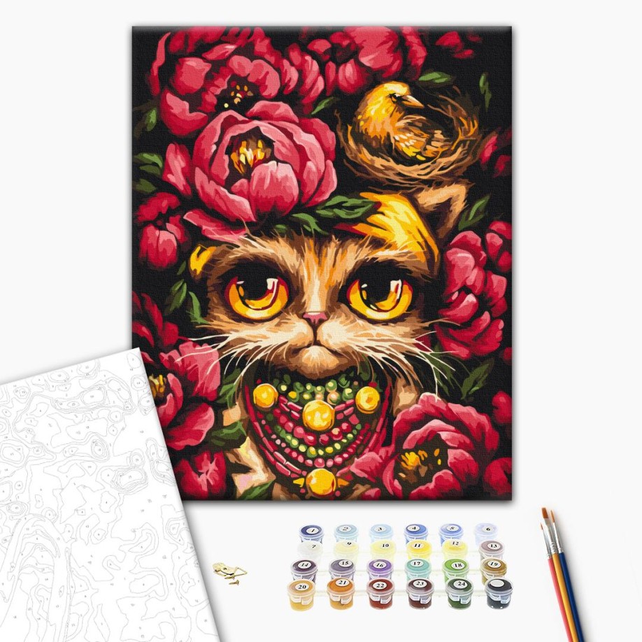 Картина по номерам - Грустная Киця © Марианна Пащук