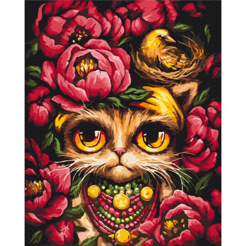Картина по номерам - Грустная Киця © Марианна Пащук