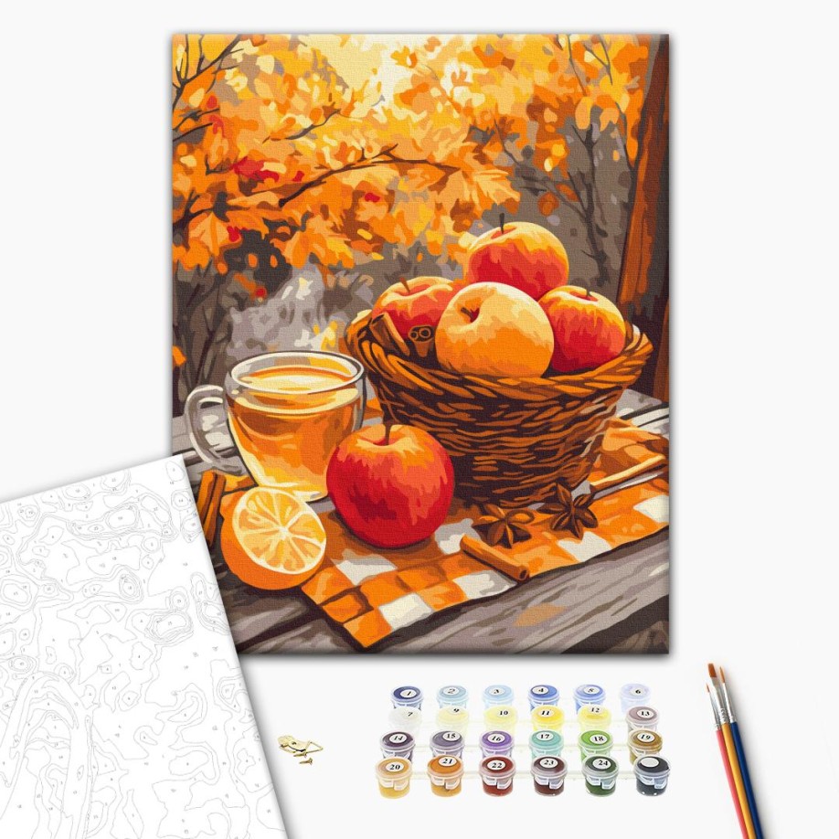 Картина за номерами - Яблука з корицею