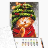 Картина по номерам - Новый год со змейкой © Марианна Пащук