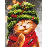 Картина по номерам - Новый год со змейкой © Марианна Пащук