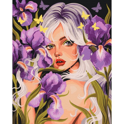 Картина за номерами - Квіткова мольфарка © Polina Skurykhina