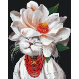 Картина по номерам - Кошка-магнолия © Марианна Пащук