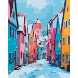 Картина за номерами - Кольорова зима