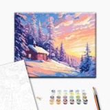 Картина за номерами - Палаюче небо зими