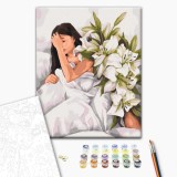 Картина за номерами "У ранкових обіймах лілій © Mykhailyshyna Daria" BS54594 40×50 см