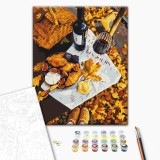 Картина за номерами "Осінній пікнік з вином" BS54622 40×50 см
