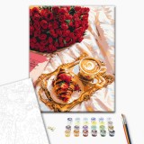 Картина за номерами "Ранкова кава з круасаном" BS54643 40×50 см