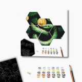 Картина за номерами "Шестикутна змія (5 частин)" BSB0001Q 40×40 см