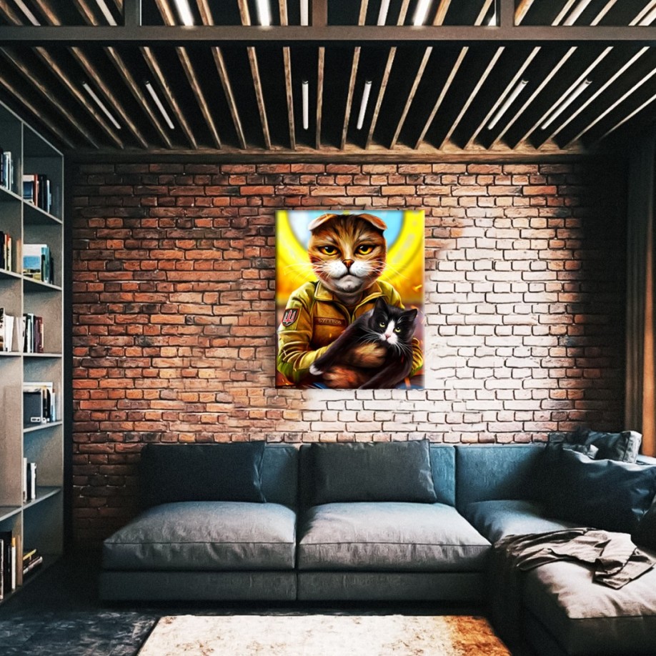 Котик-воєначальник ©Маріанна Пащук