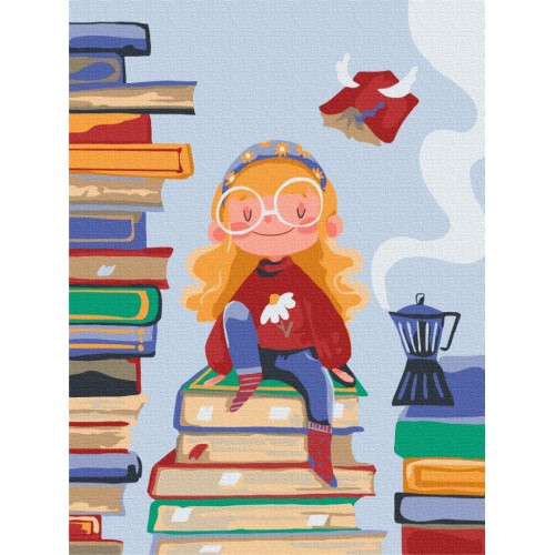 Картина по номерам - Книжкова фея ©Yana Kozak