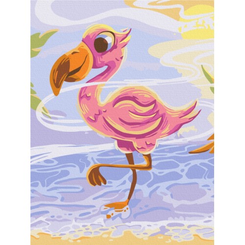 Картина по номерам - Милое фламинго © Didevych Kateryna