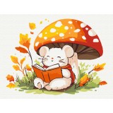 Картина за номерами - Мишеня з книжечкою