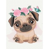 Картина за номерами - Милий мопс