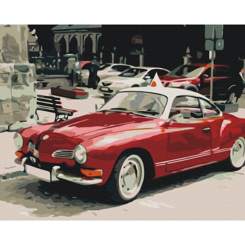 Преміум картина за номерами - Ретро на дорогах міста