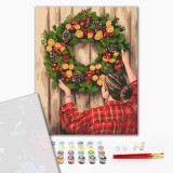 Преміум картина за номерами - Святковий декор © Mykhailyshyna Daria