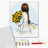 Премиум картина по номерам - Цветы Украины  ©Alla Berezovska